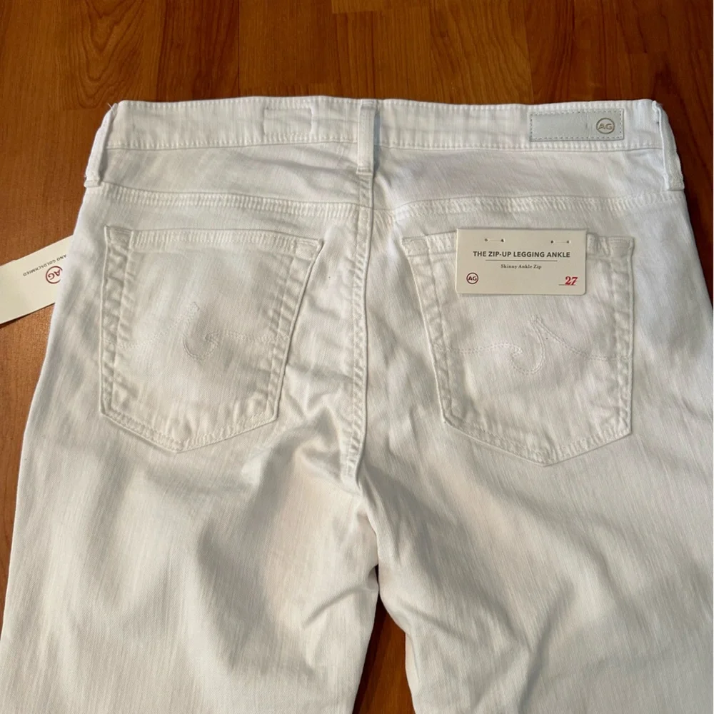 NWT AG jeans white ankle zip - Picture 6 of 9